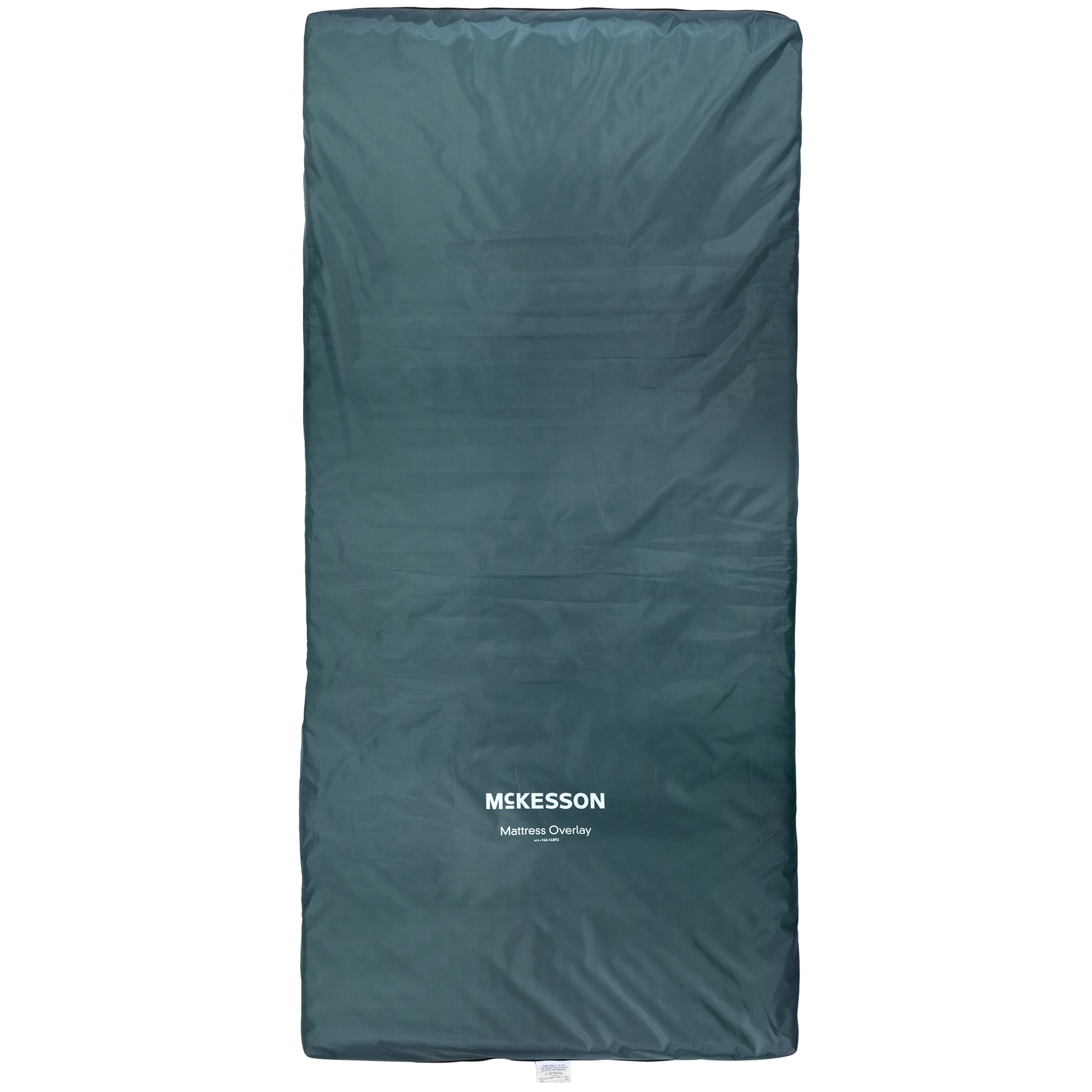 Green mattress overlay with McKesson branding on a white background