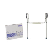 Toilet safety frame with packaging on a white background
