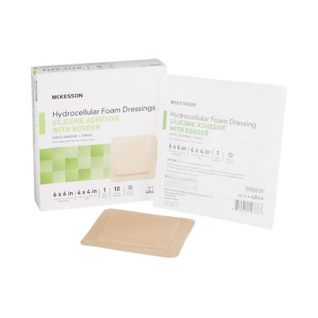 Mikesson hydrocellular foam dressing packaging on a white background