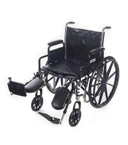 Black manual wheelchair on a white background