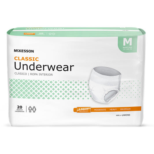 Package of Méckesson Classic Underwear on a white background