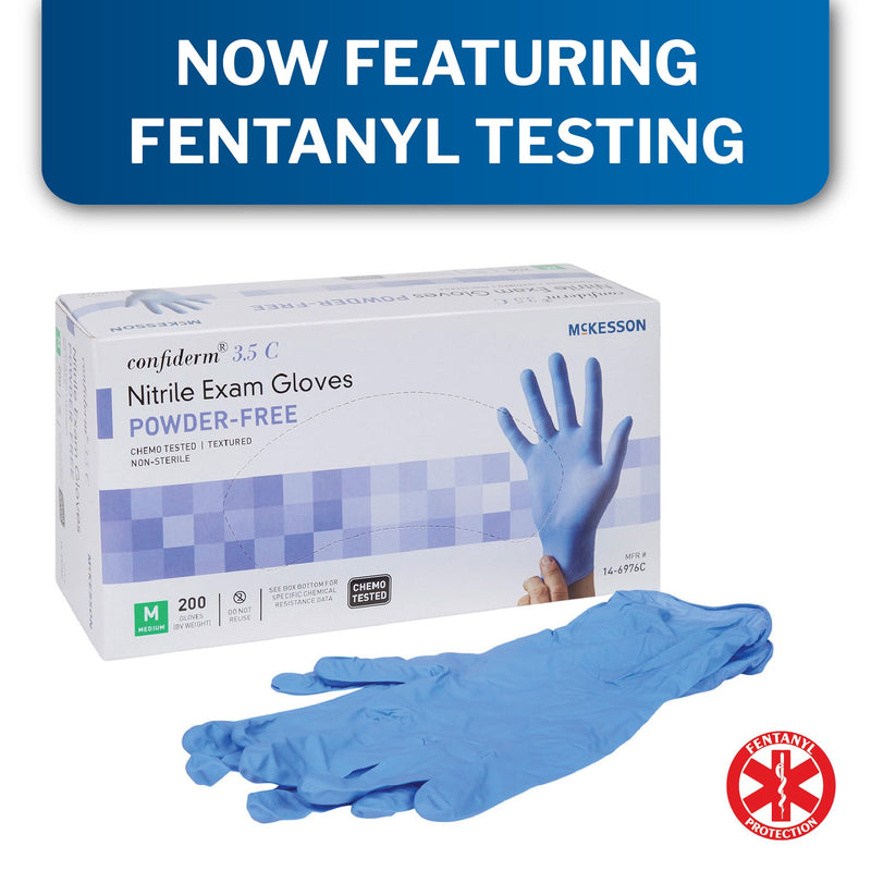 McKesson Confiderm® 3.5C Blue Nitrile Exam Glove 200/Box