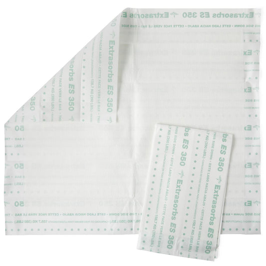 Sheet of medical adhesive bandages with 'ExtraDots ES 350' branding on a white background.