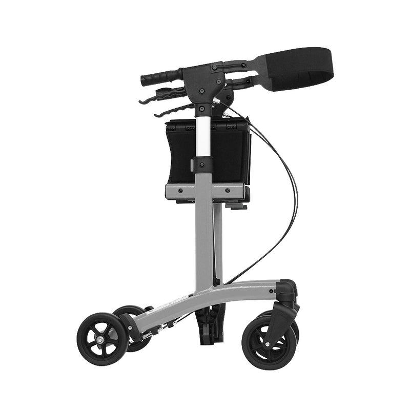 Rollator with four wheels on a white background