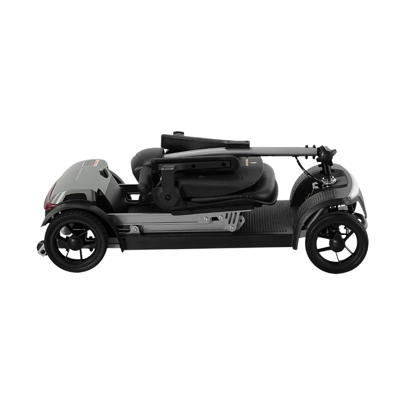 Black electric scooter on a white background
