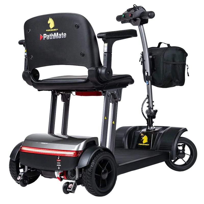 Portable mobility scooter with 'PathMate' branding on a white background