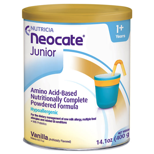 Neocate Junior with Prebiotics Vanilla Flavor 14.1 oz - Amino Acid Formula for Food Allergies