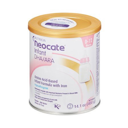 Neocate Infant DHA/ARA formula canister on a white background