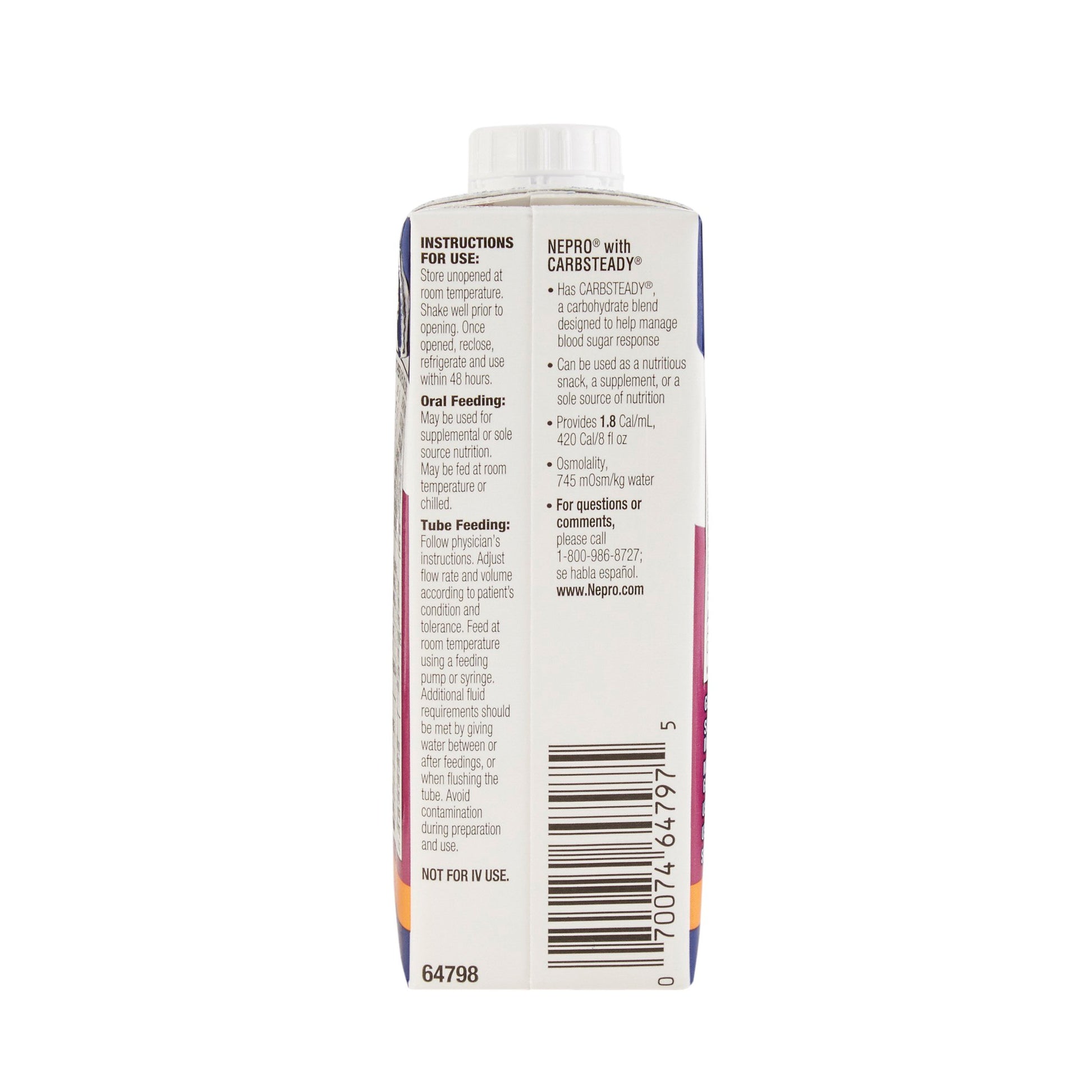 Back label of a Nuprin product on a white background