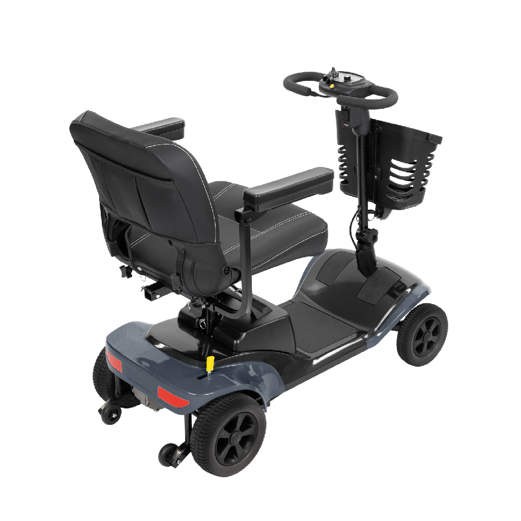 Gray mobility scooter on a transparent background