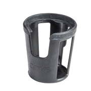 Gray cup holder with 'Drive' branding on a white background
