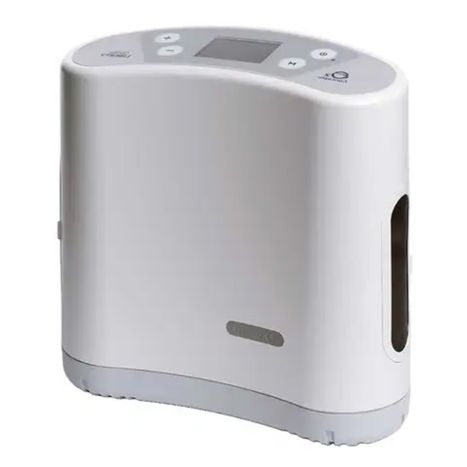 White electronic device with digital display on a white background