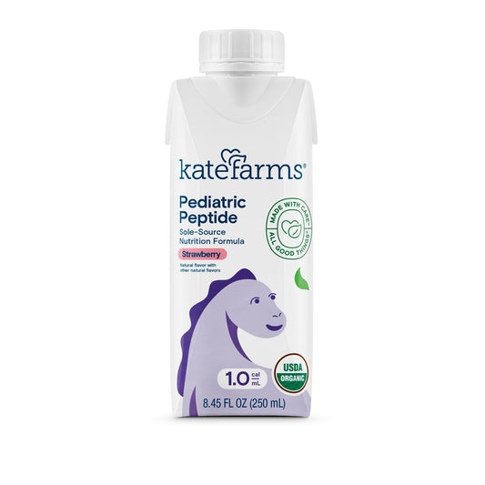 Kate Farms Pediatric Peptide nutrition formula packaging on a white background