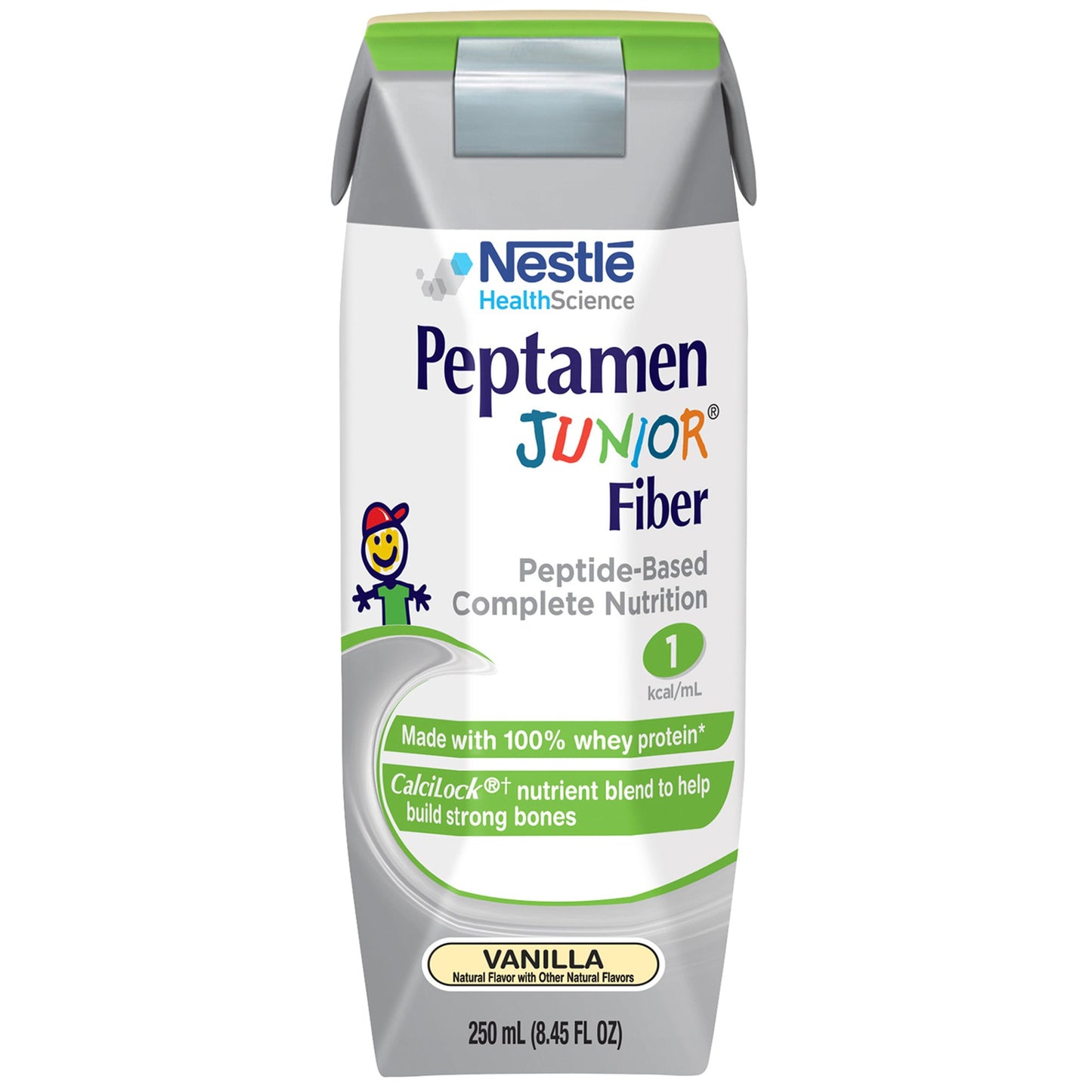 Nestle Peptamen Junior Fiber packaging on a white background