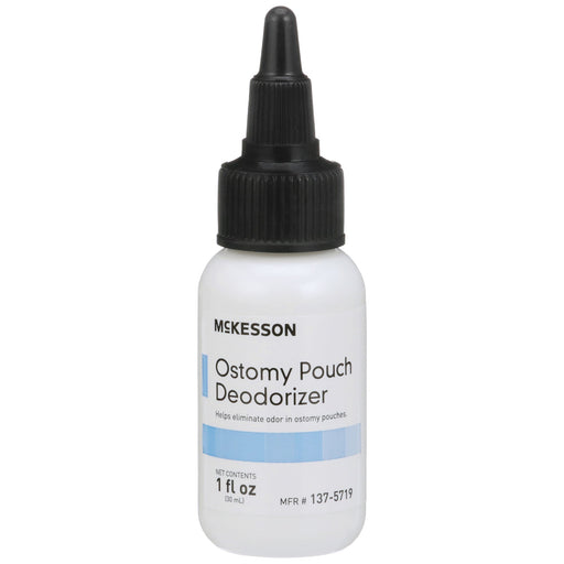 Bottle of McKesson Ostomy Pouch Deodorizer on a white background