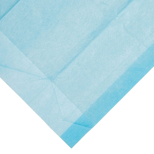 Light blue quilted fabric on a white background