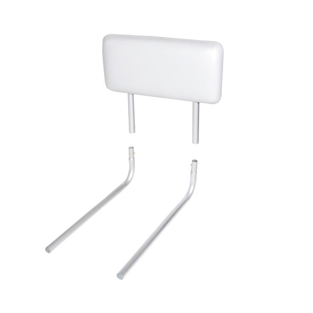 White headrest with three straps on a white background
