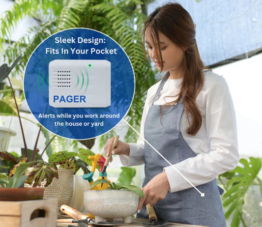 caregiver with pager