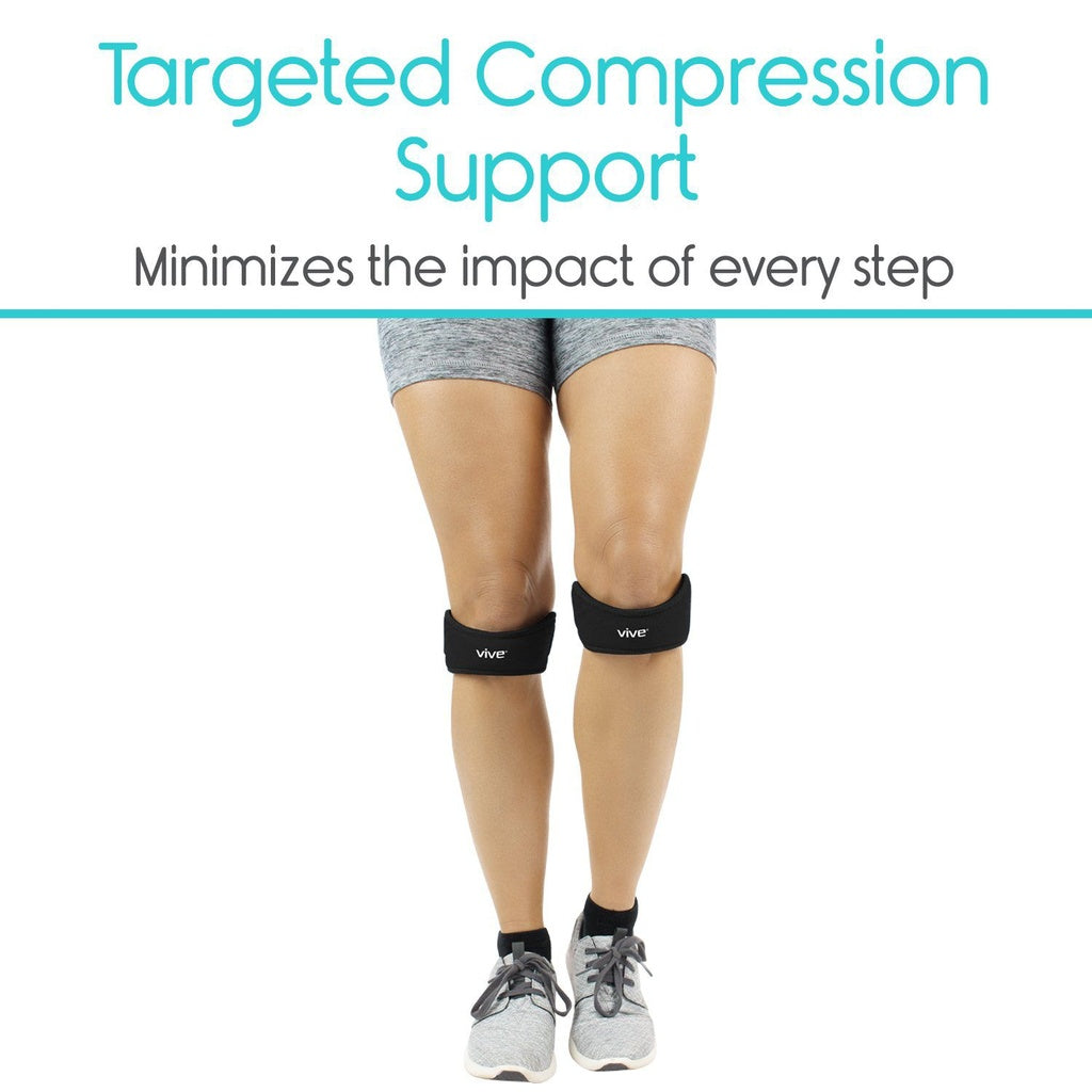 Patella Knee Straps - Adjustable Compression Support for Knee (Pair)