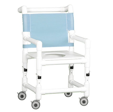 PEDIATRIC ADJUSTABLE HEIGHT SHOWER CHAIR W/FLAT SEAT