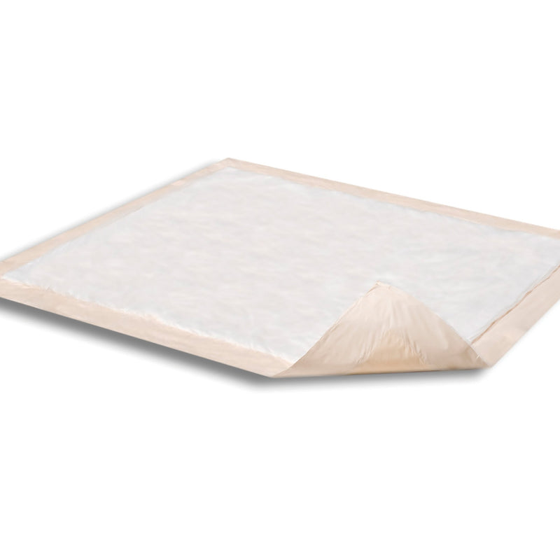 Sheet of clear plastic with a beige border on a white background
