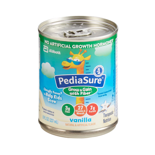 Pediasure vanilla flavor can on a white background