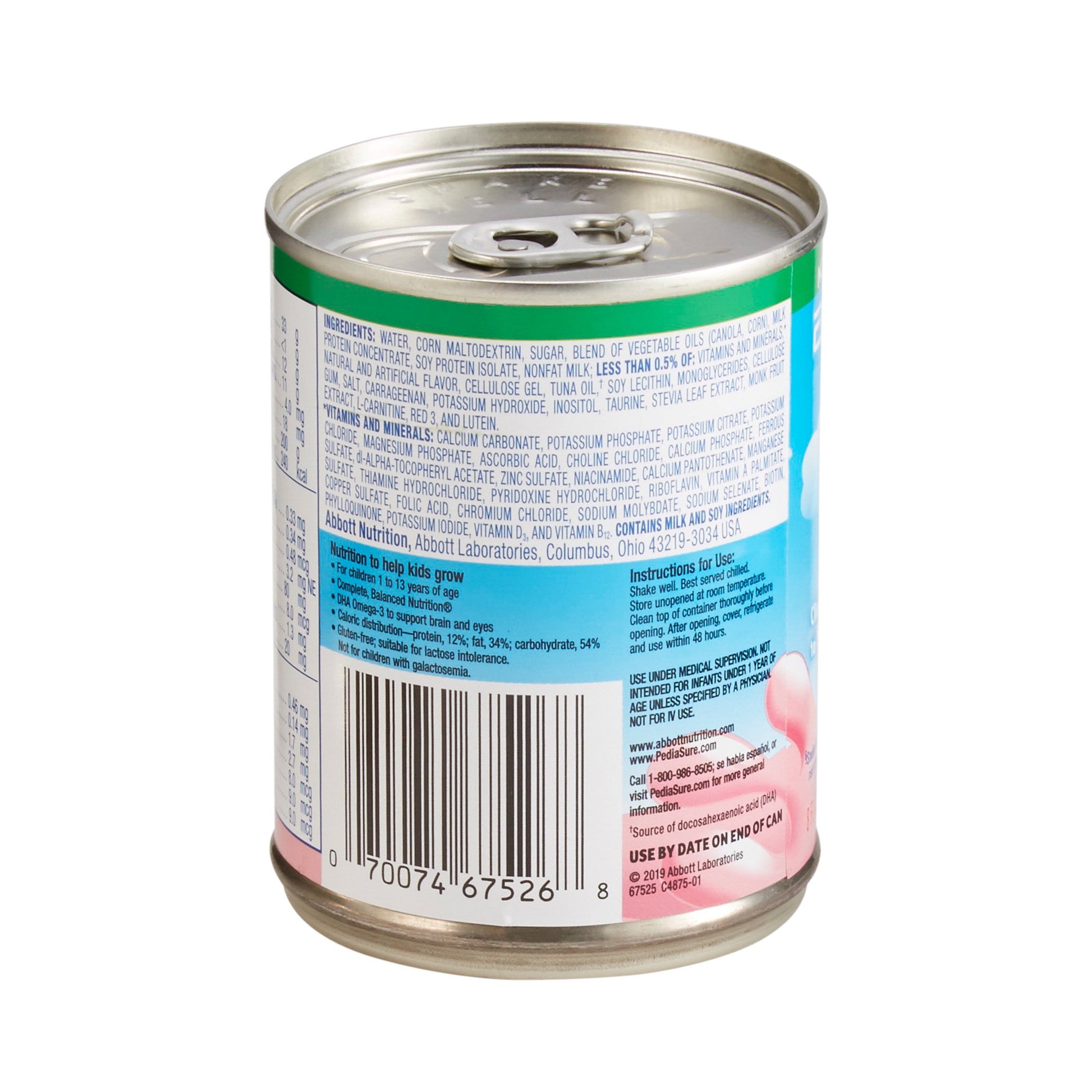 Can with label on a white background
