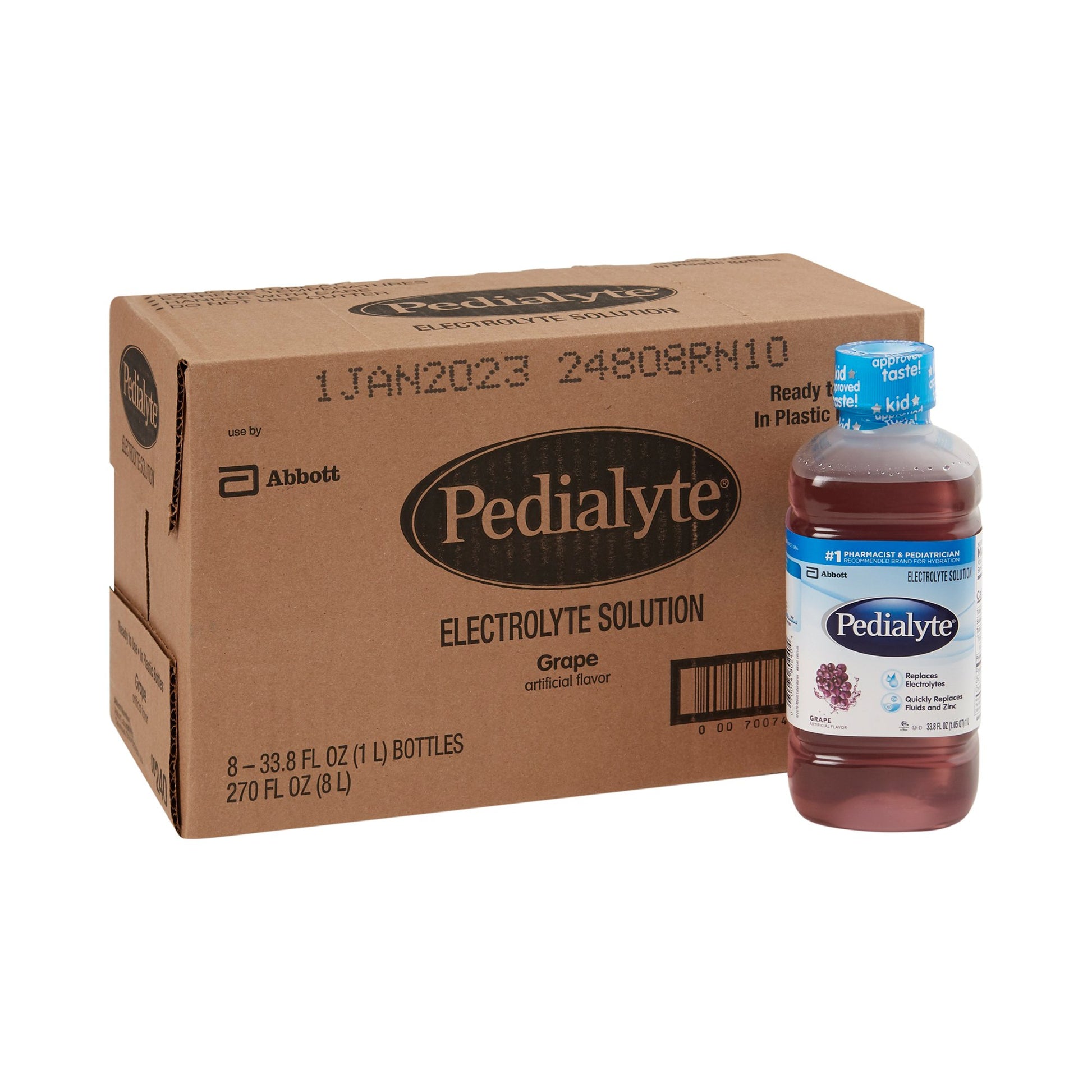 Oral Electrolyte Solution Pedialyte® Classic Grape Flavor 33.8 oz.