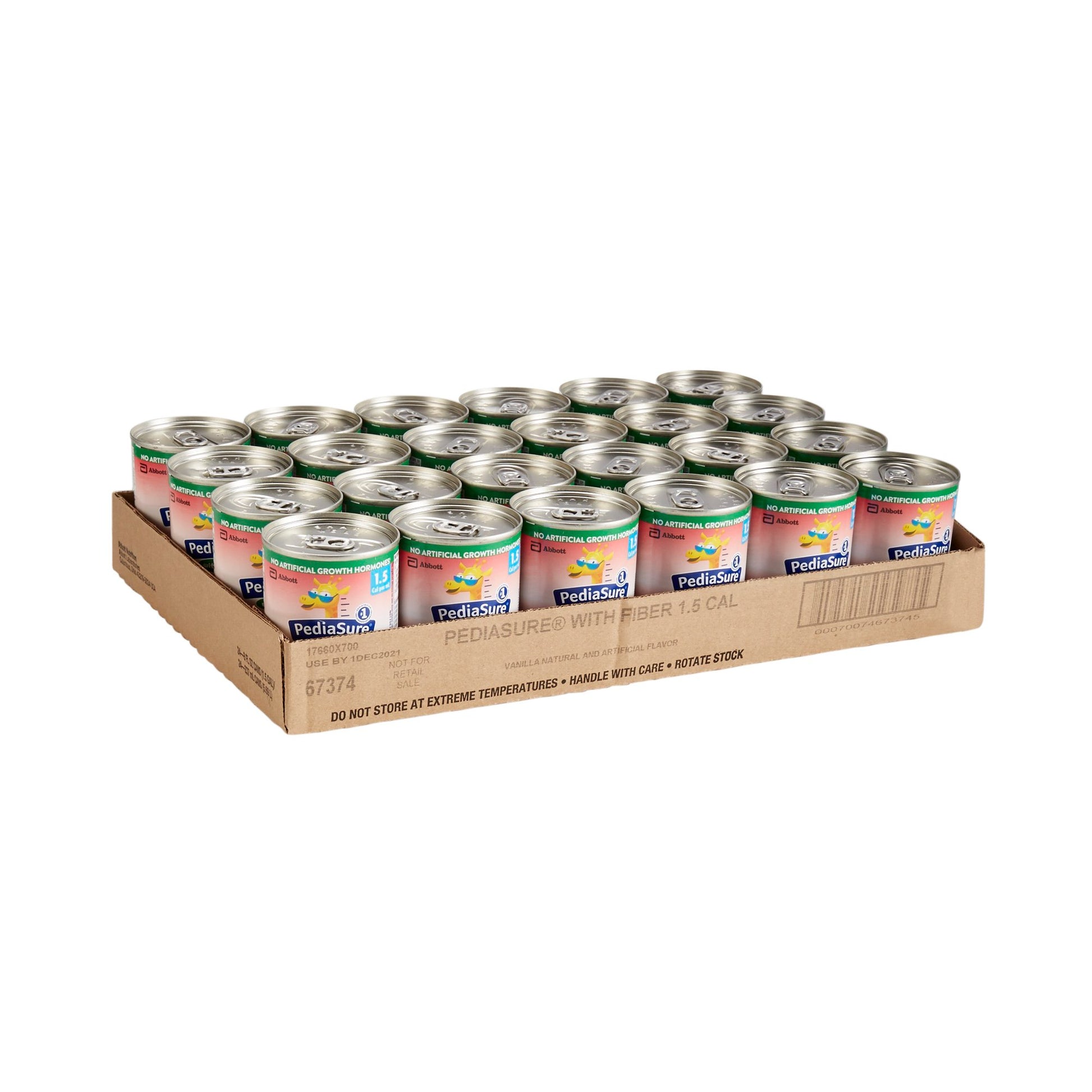 Carton of Pedialyte cans on a white background