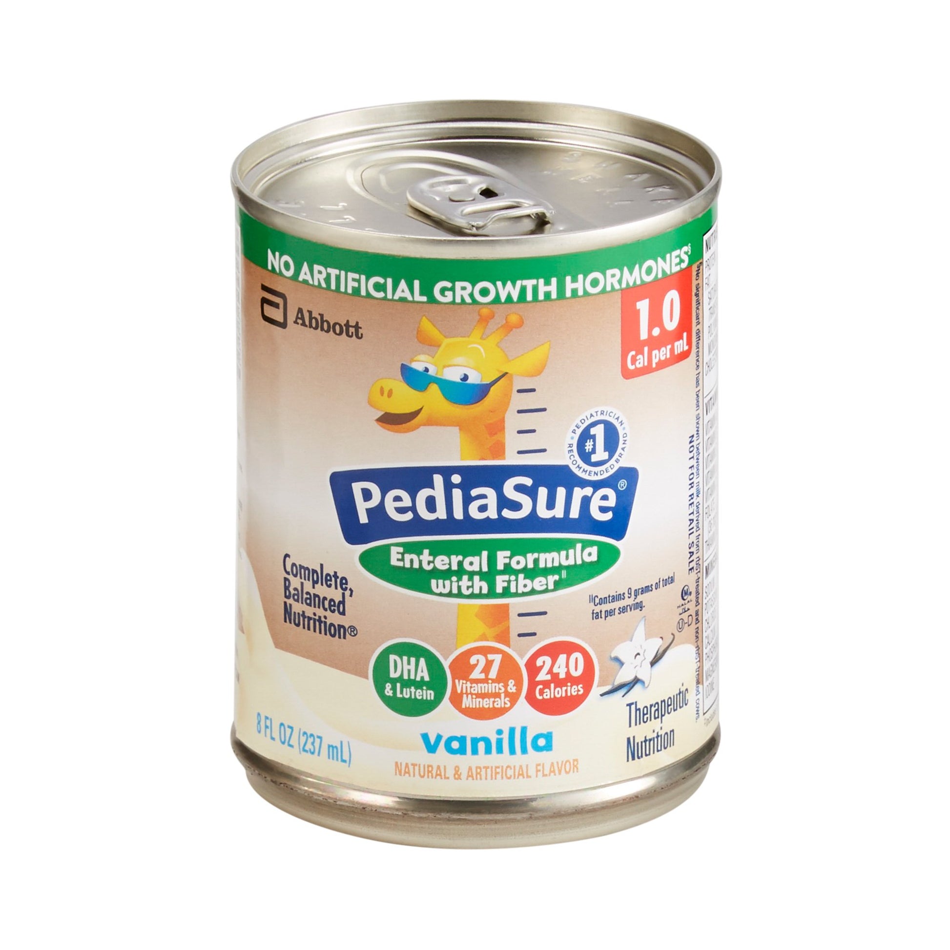 Pediasure enteral formula can on a white background