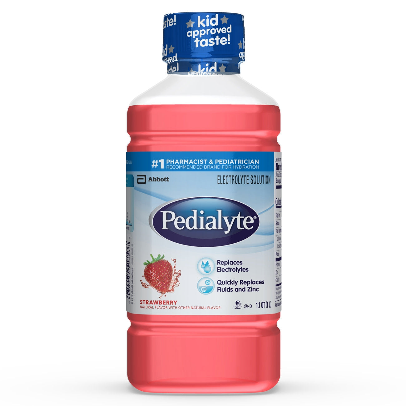 Oral Electrolyte Solution Pedialyte® Classic Strawberry Flavor 33.8 oz.
