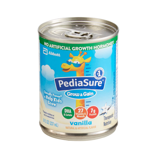 Pediasure vanilla flavor can on a white background