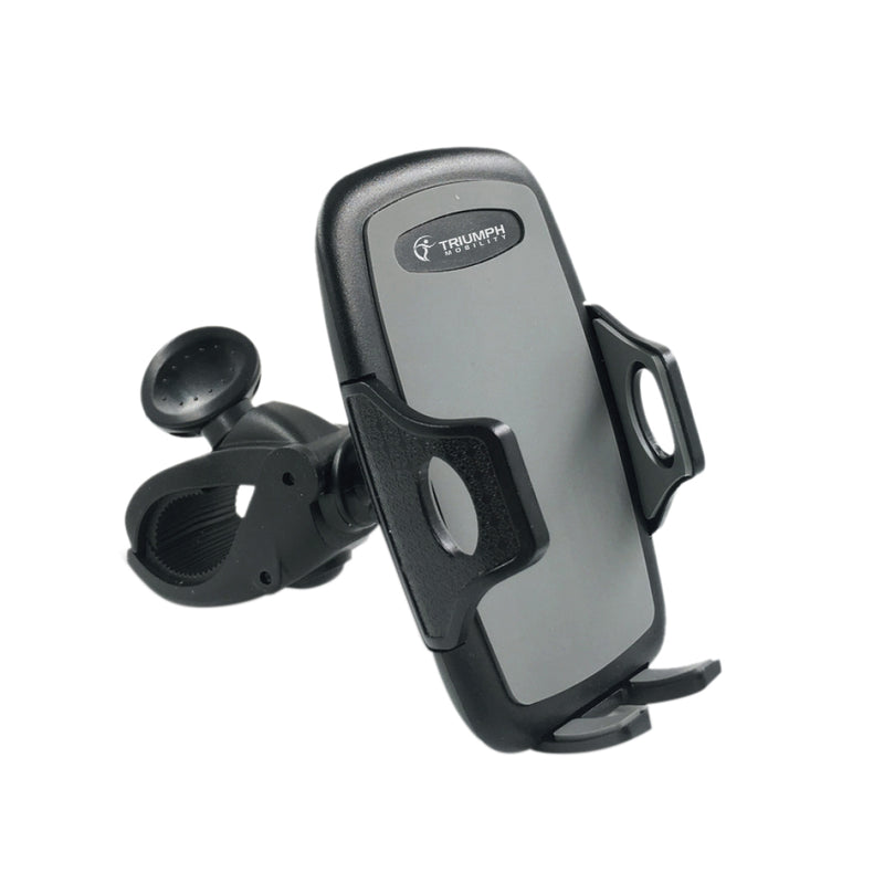Phone mount with Triumph logo on a white background