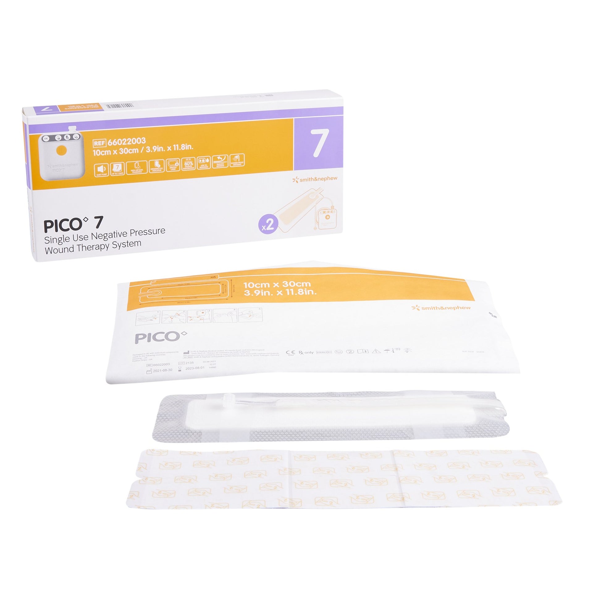 PICO 7 wound therapy system packaging on a white background