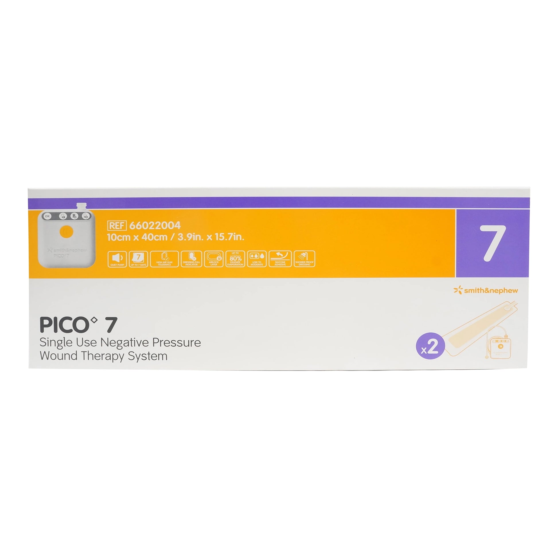 PICO 7 packaging for single use negative pressure wound therapy system on a white background