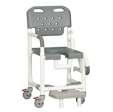 PLATINUM SHOWER CHAIR W/FOOTREST & DROP ARM