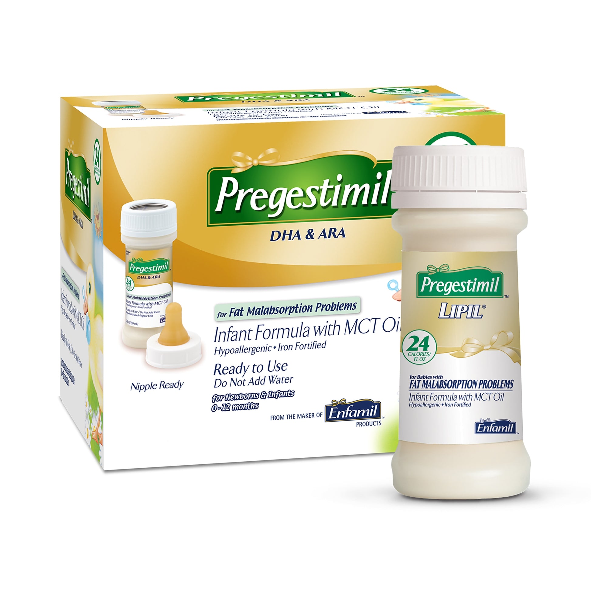 Infant Formula Pregestimil® Unflavored 2 oz. Bottle Liquid MCT Oil Fat Malabsorption