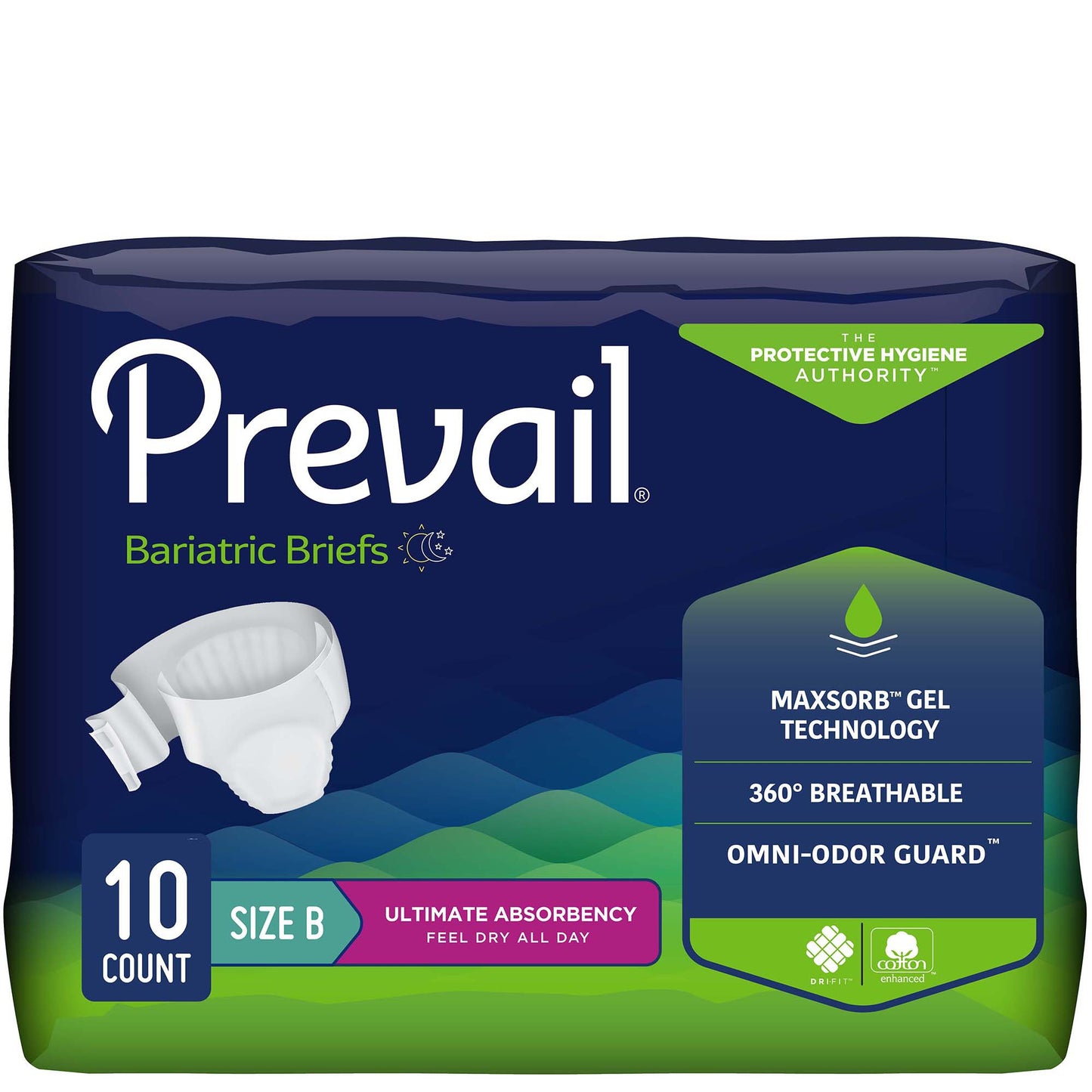 Prevail Bariatric Briefs package of 10