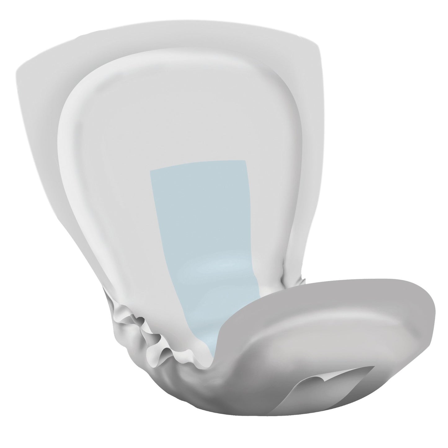 White diaper with a blue insert on a white background