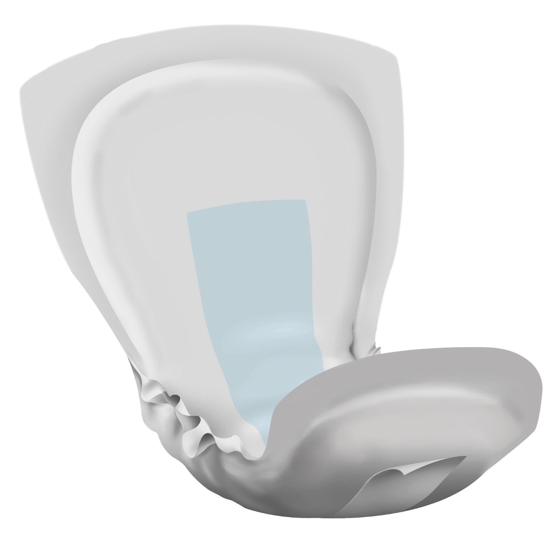 White diaper with a blue insert on a white background