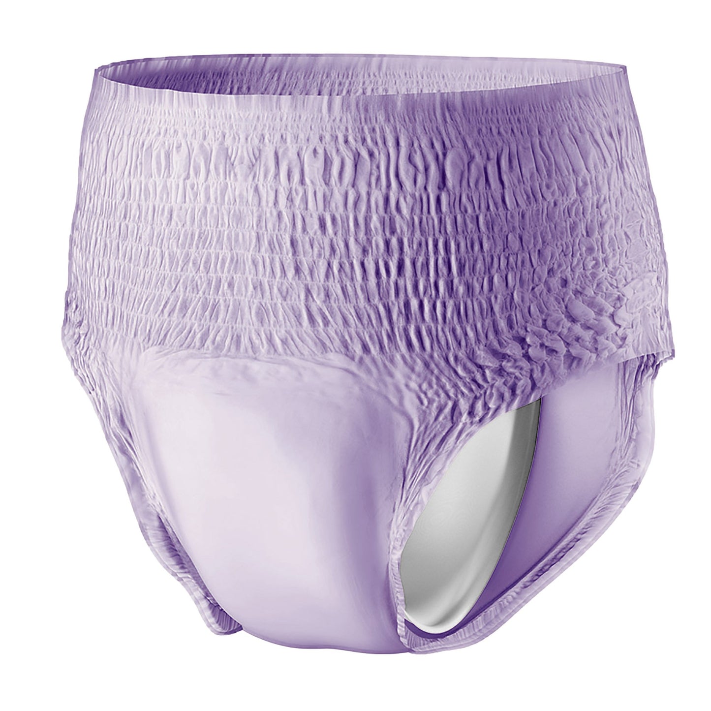 Purple women's underwear on a white background