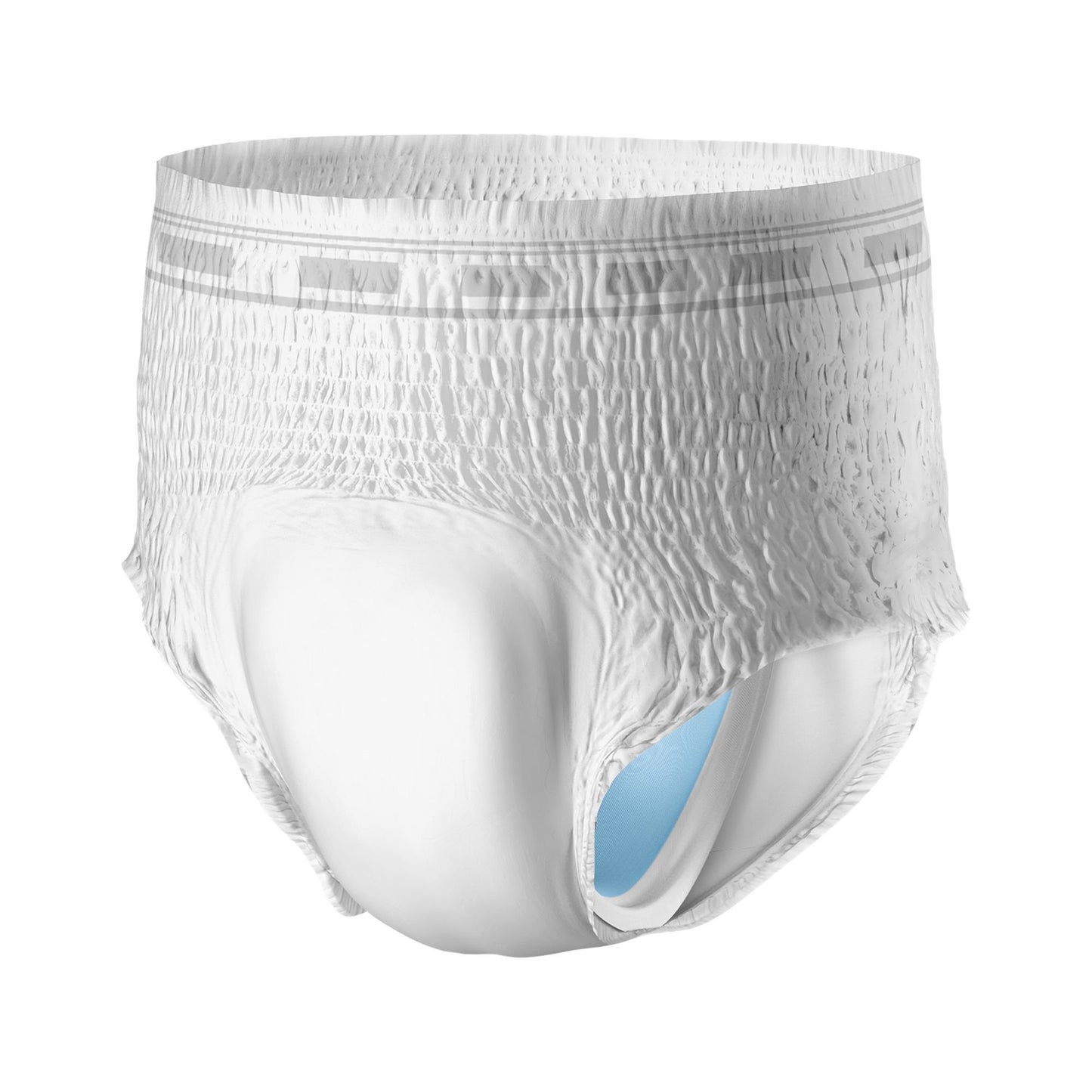 White men's underwear with textured pattern on a white background