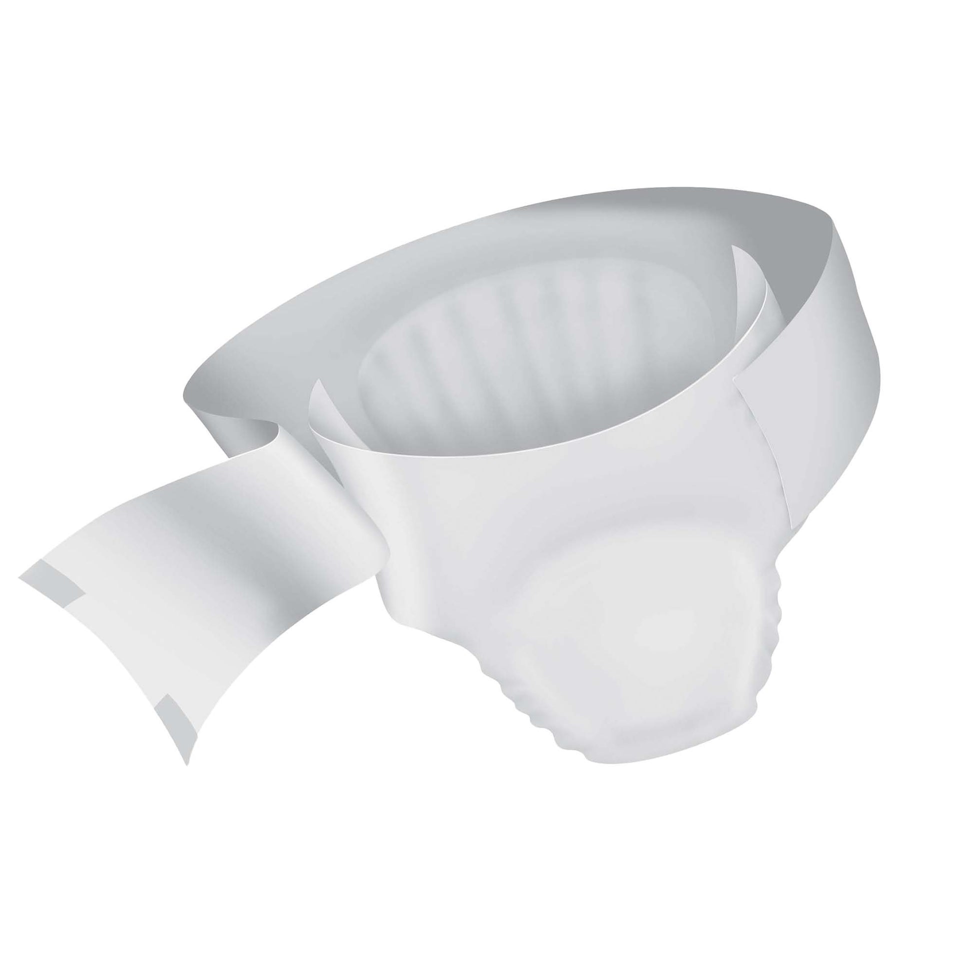 White men's underwear on a white background