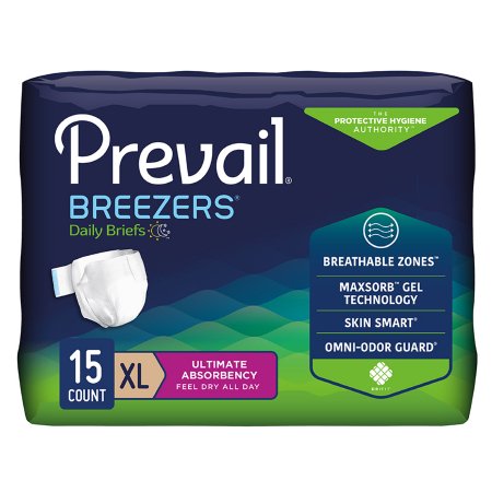 Prevail Breezers Heavy Absorbency Incontinence Briefs X-Large (59-64 inch)