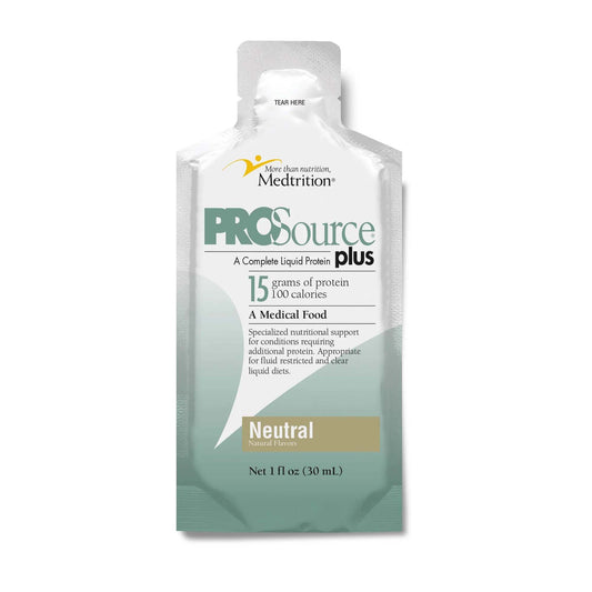 Medtrition ProSource Plus liquid protein package on a white background