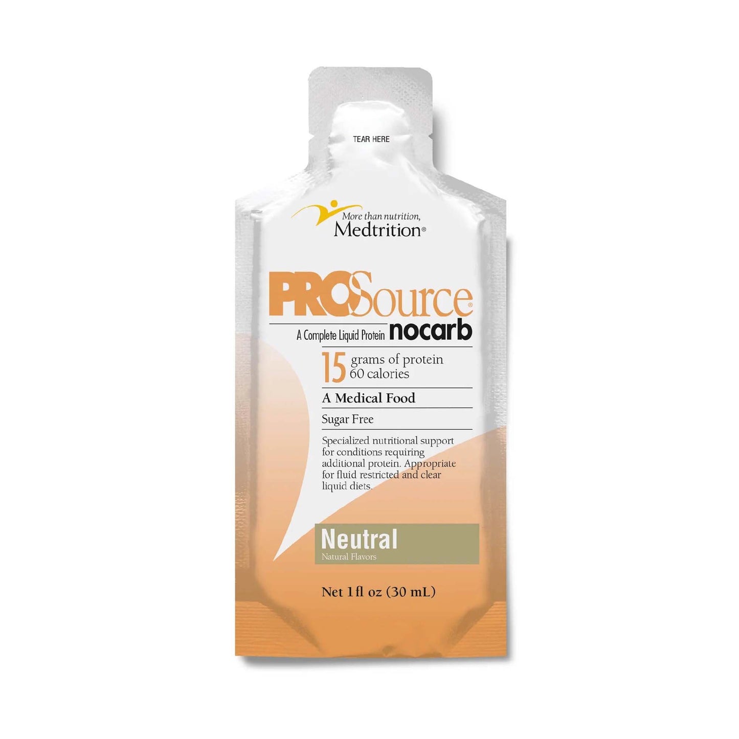 Oral Supplement ProSource™ NoCarb Neutral Flavor Liquid 1 oz. Pouch