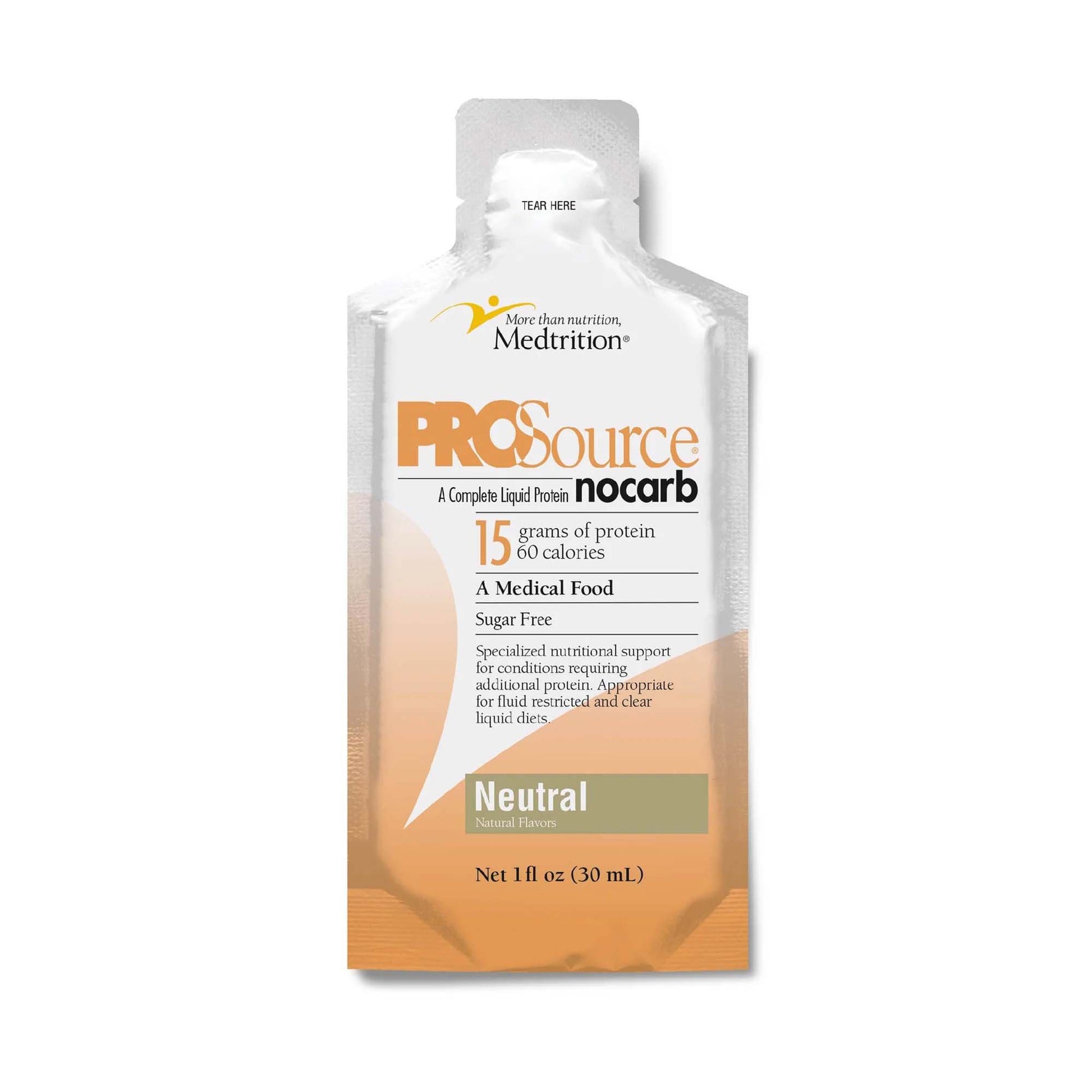 Oral Supplement ProSource™ NoCarb Neutral Flavor Liquid 1 oz. Pouch