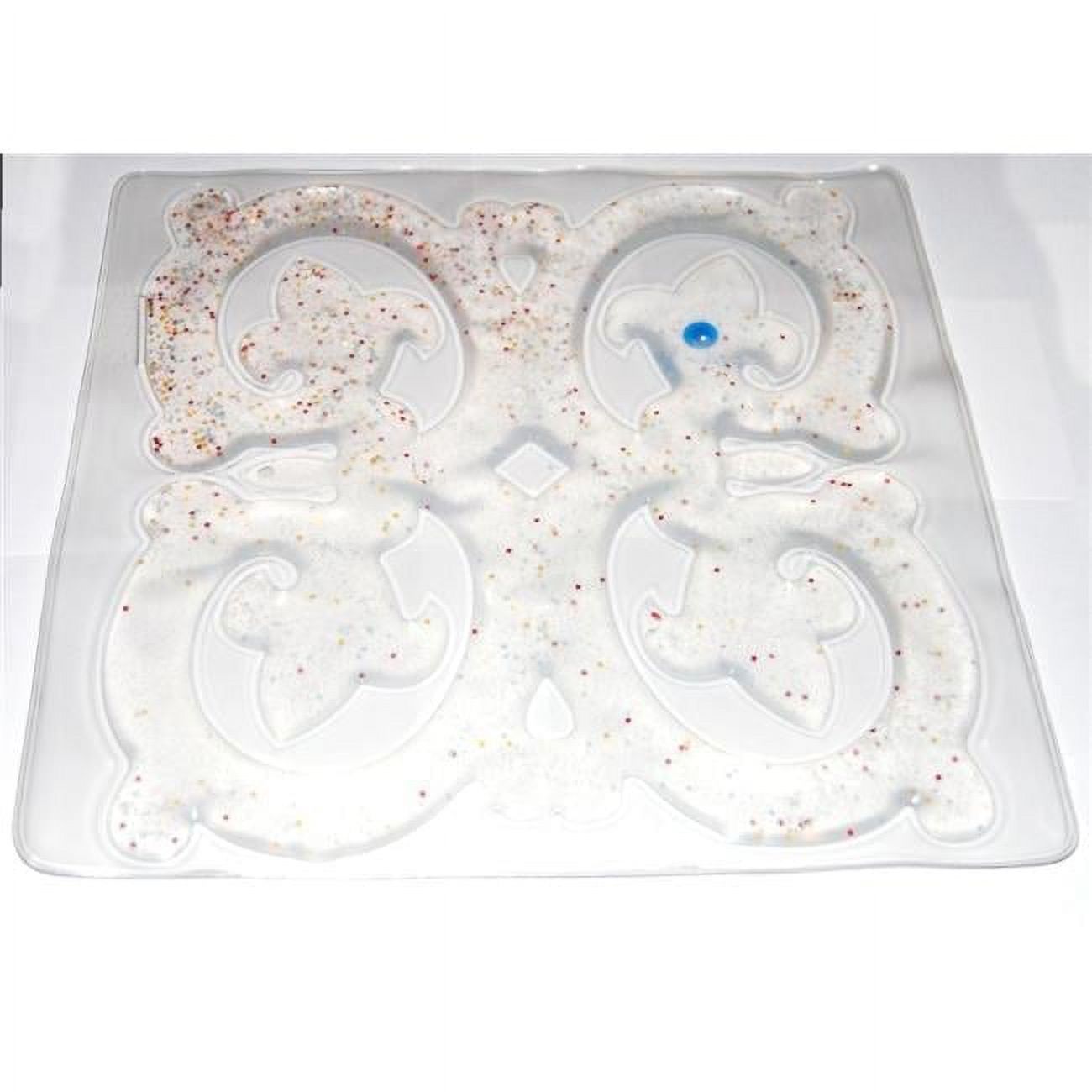 Clear silicone mold with horse-shaped cavities on a white background