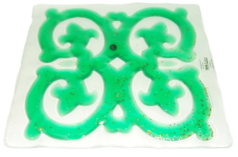 Decorative green butterfly mold on a white background