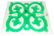 Decorative green butterfly mold on a white background
